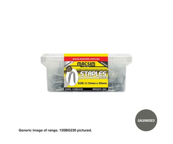 Galvanised Barbed Staples